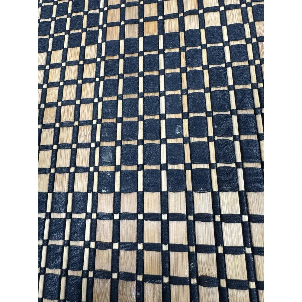 Set Of 4 Black And‎ Bamboo Placemats